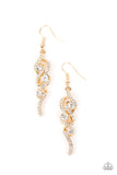 Paparazzi Highly Flammable- Earrings Gold Fashion Fix Exclusive Box 64
