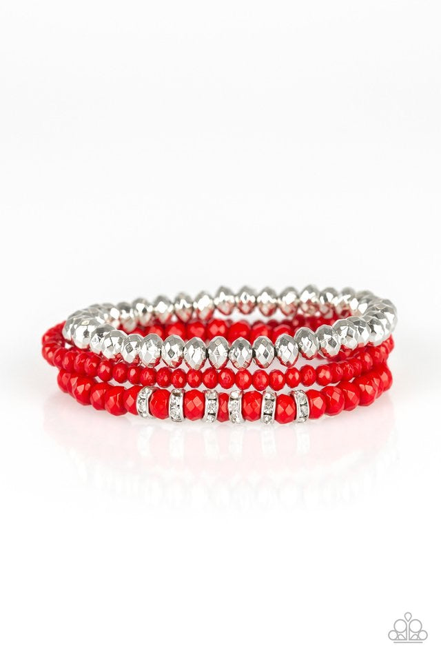 Paparazzi Ideal Idol Bracelet Red Box 22 Cynthias Dazzling 5 Bling