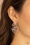 Paparazzi Butterfly Frills - Earrings Gold Box 120