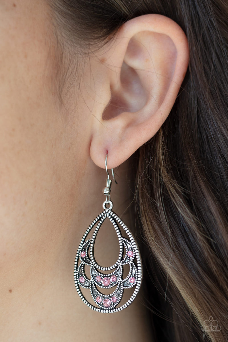 Paparazzi Malibu Macrame Earrings Pink Box 53 Cynthia s Dazzling 5 Bling
