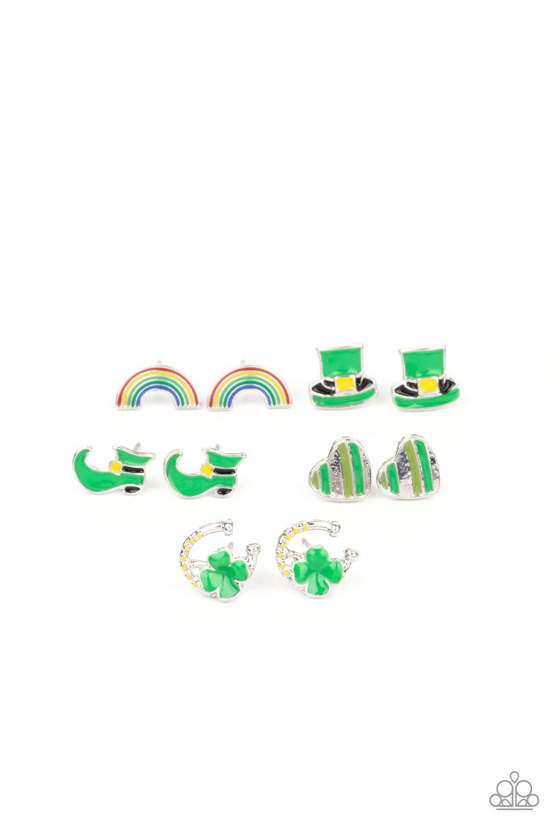 Paparazzi Starlet Shimmer - Earrings $1 St. Patrick's Day