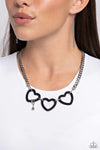 Paparazzi Heart Homage - Necklace Black Fashion Fix Exclusive Box 79