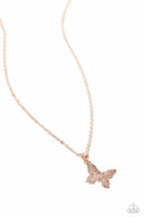 Paparazzi Midair Magic - Necklace Rose Gold Fashion Fix Exclusive Box 27