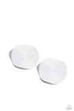 Paparazzi Moody Masterpiece - Earrings White Fashion Fix Exclusive Box 5