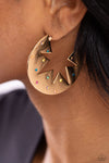 Paparazzi Starry Sensation - Earrings Gold Hoop Fashion Fix Exclusive Box 27