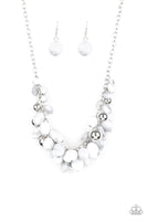 Paparazzi Full Out Fringe - Necklace White - Box 7