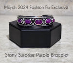 Paparazzi Stony Surprise - Bracelet Purple Fashion Fix Exclusive Box 20