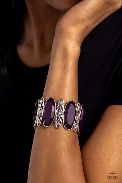 Paparazzi Saturated Sparkle - Bracelet Purple Fashion Fix Exclusive Box 27