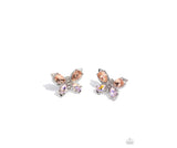 Paparazzi Live to FLIGHT Another Day - Earrings Orange Fashion Fix Exclusive Iridescent Box 20