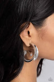 Paparazzi Curly Cadence - Earrings Silver Hoops Fashion Fix Exclusive Box 79