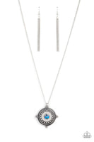 Paparazzi Compass Composure - Blue Iridescent Necklace Box 31