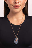 Paparazzi Sea Glass Stash - Necklace Shiny Copper Fashion Fix Exclusive Box 5