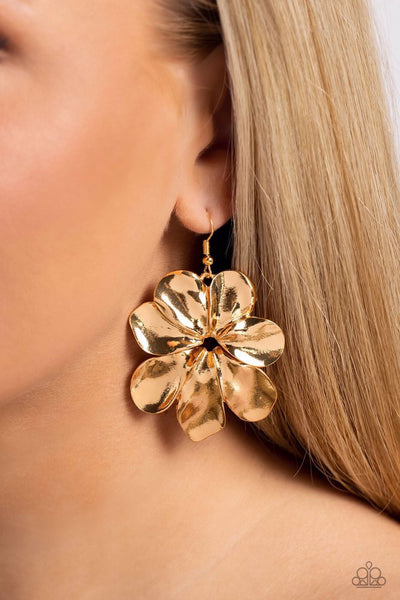 Paparazzi Hinging Hallmark - Earrings Gold Fashion Fix Exclusive Box 79