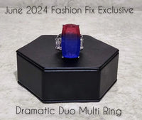 Paparazzi Dramatic Duo - Ring Multi - Fashion Fix Exclusive Box 31