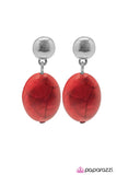 Paparazzi Stone Cliffs  Earrings Red Box 79