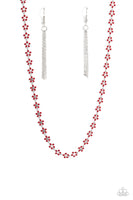 Paparazzi Floral Catwalk - Necklace Red Fashion Fix Exclusive Box 79