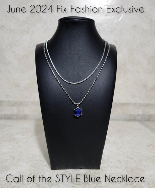 Paparazzi Call of the Style - Necklace Blue - Fashion Fix Exclusive Box 31