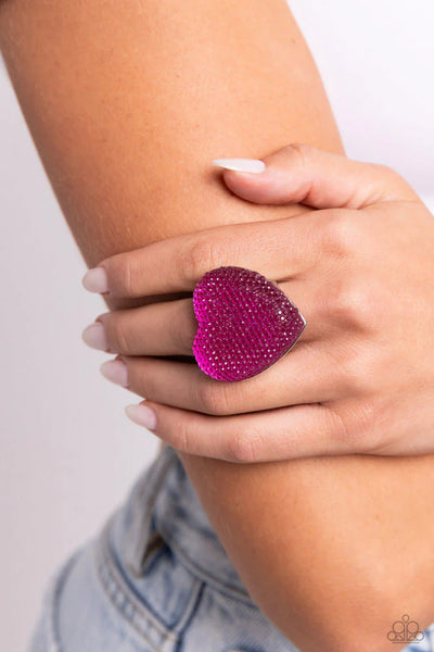 Paparazzi Hypnotizing Heart - Ring Pink Fashion Fix Exclusive Box 5