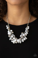 Paparazzi Full Out Fringe - Necklace White - Box 7