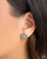 Paparazzi Santa Fe Showcase - Post Earrings Yellow - Fashion Fix Exclusive Box 5
