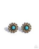 Paparazzi Santa Fe Showcase - Post Earrings Yellow - Fashion Fix Exclusive Box 5