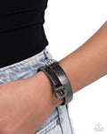 Paparazzi Belted Brilliance - Bracelet Black - Fashion Fix Exclusive Box 5