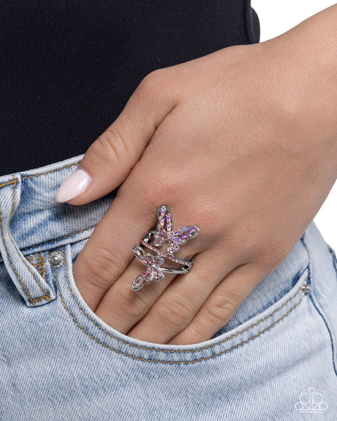 Paparazzi Fluttering Flamenco - Ring Pink - Fashion Fix Exclusive Box 5