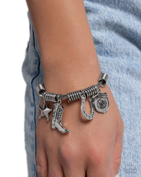 Paparazzi New Sheriff in Town - Bracelet Silver - Fashion Fix Exclusive Box 5