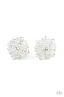 Paparazzi Bunches of Bubbly - White Earrings Box 122