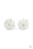 Paparazzi Bunches of Bubbly - White Earrings Box 122