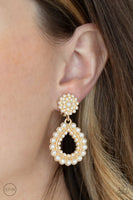 Paparazzi Discerning Droplets - Clip-on  Earrings Gold Box 122