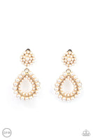 Paparazzi Discerning Droplets - Clip-on  Earrings Gold Box 122