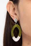 Paparazzi Thats a WRAPAROUND - Earrings Green Box 12