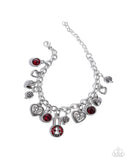 Paparazzi Luxurious Locks - Bracelet Red Fashion Fix Box 12