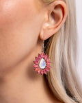 Paparazzi Giddy Generosity - Earrings Pink Iridescent Fashion Fix Box 12