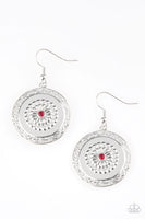 Paparazzi Peppy Poppy - Earrings Red Box 7