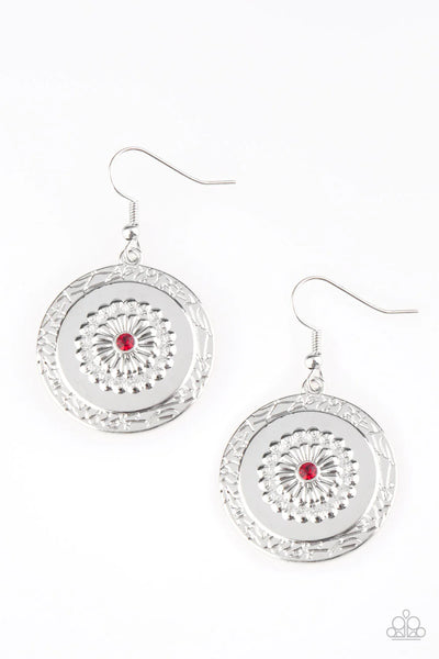 Paparazzi Peppy Poppy - Earrings Red Box 7