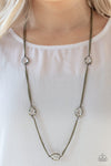 Paparazzi Teardrop Timelessness - Necklace Brass Box 7