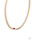Paparazzi Stunning Solitaire - Necklace Red Box 7