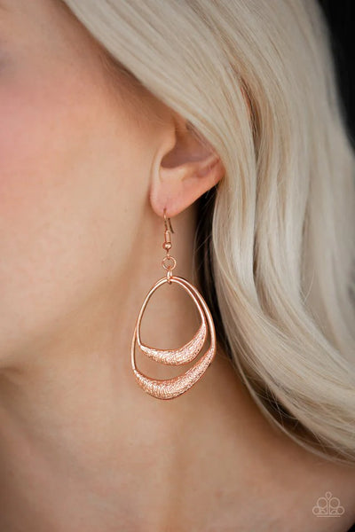 Paparazzi Follow the Beaten Path - Earrings Copper Box 7