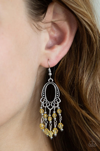 Paparazzi Not The Only Fish In The Sea - Earrings Yellow Box 7