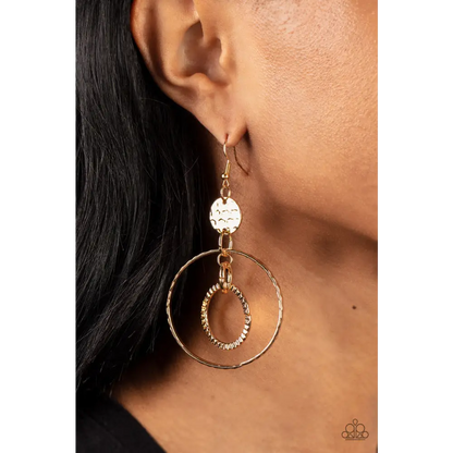 Paparazzi Mechanical Mecca - Earrings Gold Box 11