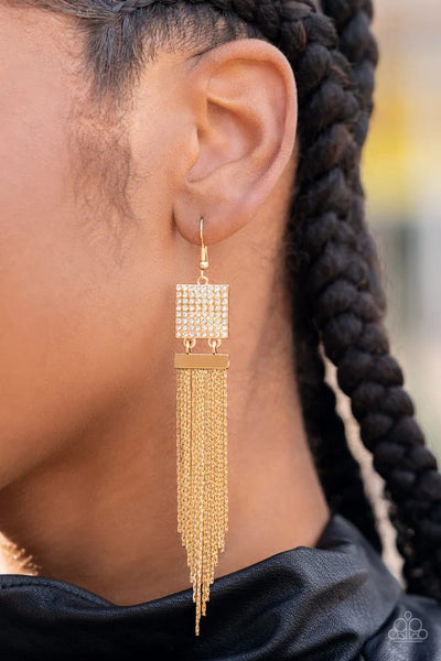 Paparazzi Dramatically Deco - Earrings Gold Box 11