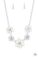 Paparazzi Fiercely Flowering - Exclusive Necklace White Box 11
