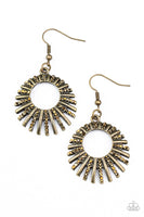 Paparazzi Rebel Resplendence - Exclusive Earrings Brass Exclusive Box 11