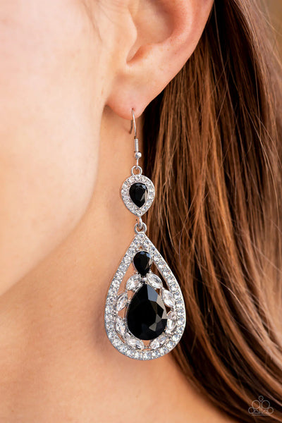 Paparazzi Posh Pageantry Exclusive Earrings Black Box 11