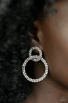 Paparazzi Intensely Icy Exclusive Earrings Black Box 48