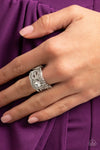 Paparazzi Doting on Dazzle - Exclusive Ring White Box 48