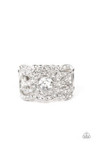 Paparazzi Doting on Dazzle - Exclusive Ring White Box 48