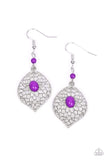 Paparazzi Perky Perennial - Earrings Purple Fashion Fix Exclusive Box 64